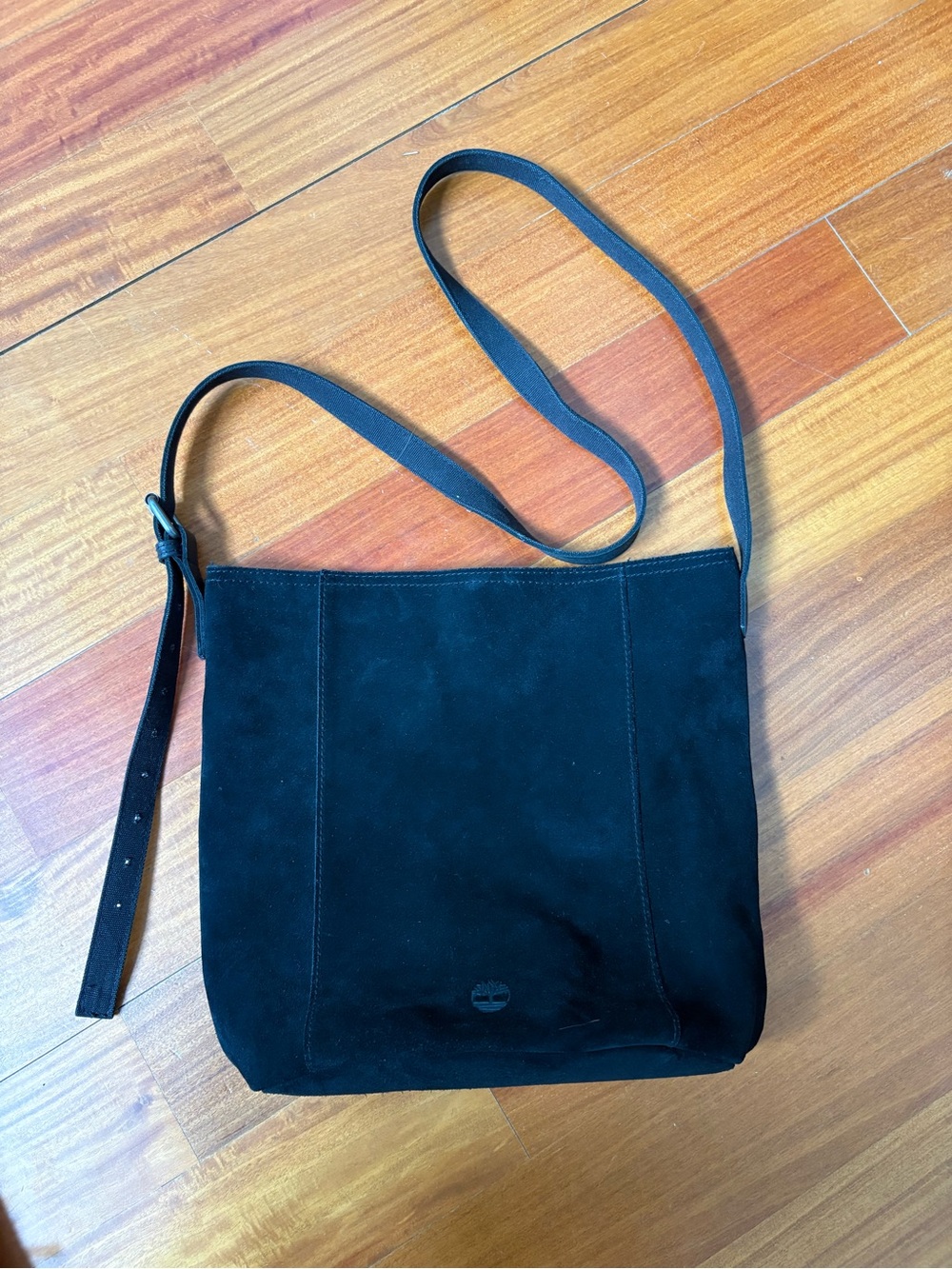 Timberland Black Suede Bucket Crossbody Bag